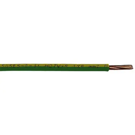 RS PRO 6491X Schaltdraht 25 mm², 4 AWG 100 m Grün, Gelb Ø 9.7 mm 7 Litzen Polyvinylchlorid