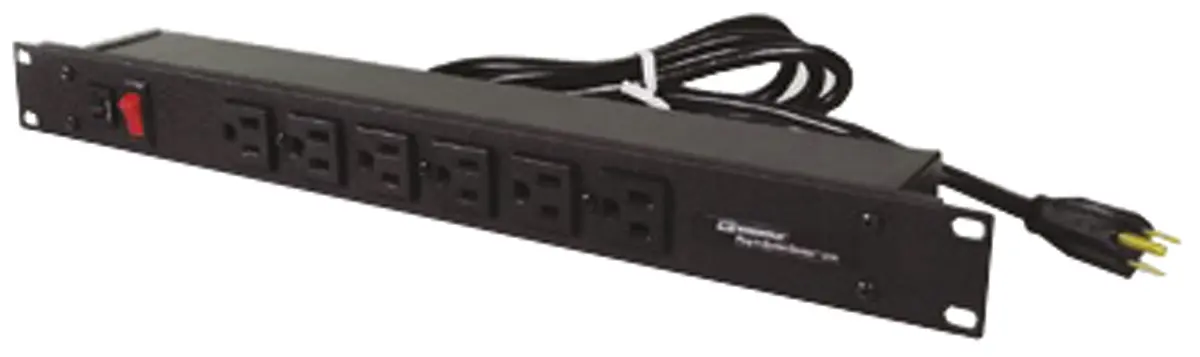Wiremold J60B2B NEMA 5-15R Steckdoseneinheit Überspannungsschutz, 6-fach 15A, 4.6m Kabel FI Schutzschalter includiert,
