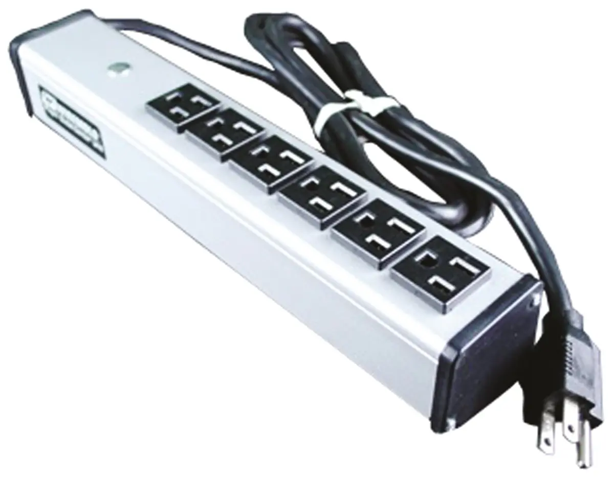 Produktfoto 1 von Wiremold Verlängerungskabel, 1.8 m, 6-fach, NEMA 5-15R 120 V