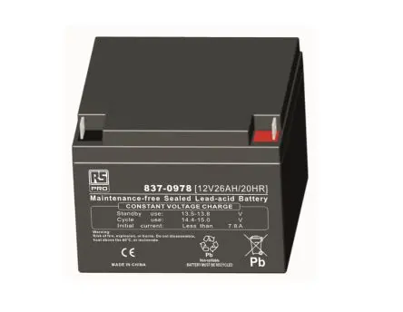 Produktfoto 1 von RS PRO RS PRO T3 Abgedichteter Bleiakku, 12 V / 26 Ah, 125mm x 166 mm