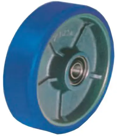 Produktfoto 1 von LAG Rollwagenrolle Blau, Mat. Polyurethan, 1000 kg Ø 200 mm, B. 50 mm