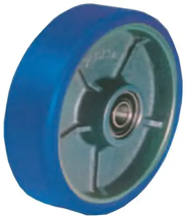 Produktfoto 1 von LAG Rollwagenrolle Blau, Mat. Polyurethan, 400 kg Ø 125 mm, B. 40 mm