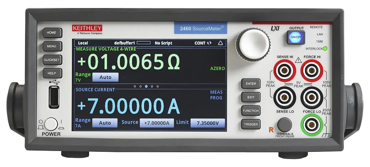 Produktfoto 1 von Keithley 2460 1 Sourcemeter 100W, 200mV to 100V / 1μA to 7A, 2 Ω to 20 MΩ
