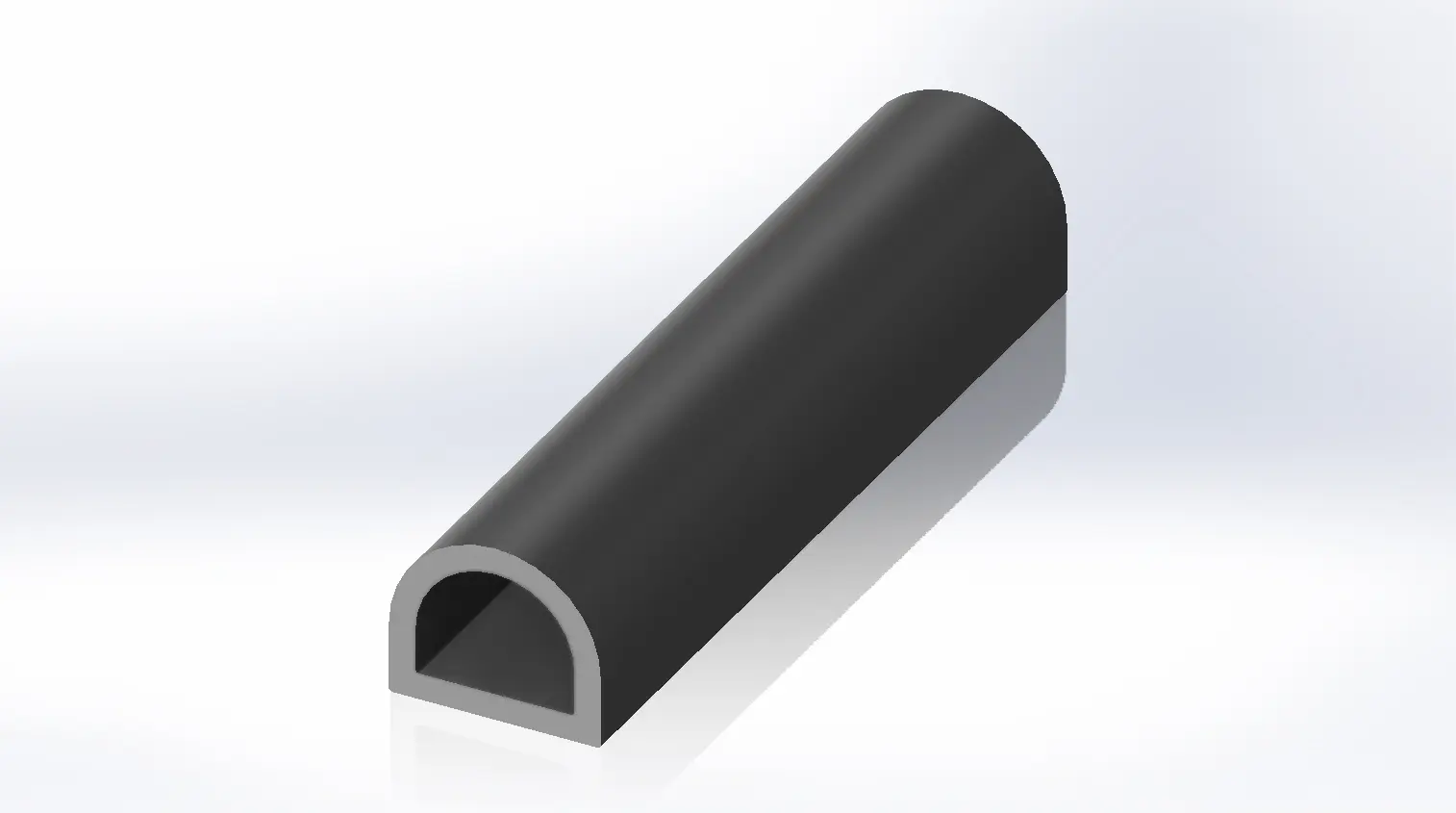 RS PRO Türdichtung, Kantenschutz, Ethylen-Propylen-Dien-Monomer, Schwarz, B. 12 mm, H. 10 mm, L. 20 m