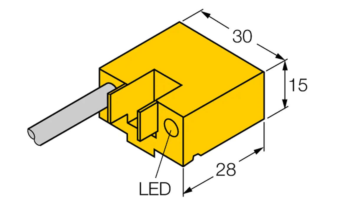 Produktfoto 1 von Turck BIM-AKT Näherungssensor Induktiv, Kubisch PNP 10 → 30 V dc / 200 mA NO, IP67