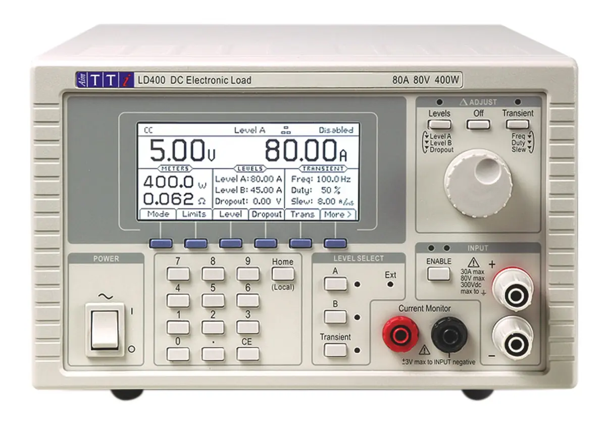 Produktfoto 1 von Aim-TTi LD400 Elektronische Last, 0 to 400 W, 0 to 80 A / 0/80 V
