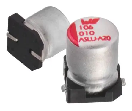 Produktfoto 1 von Wurth Elektronik WCAP-ASLU Oberfläche Kondensator 10 μF Lot 20 % / 35V dc, Ø 5.5 mm x 6.2 mm x 5.5 mm, 85 °C