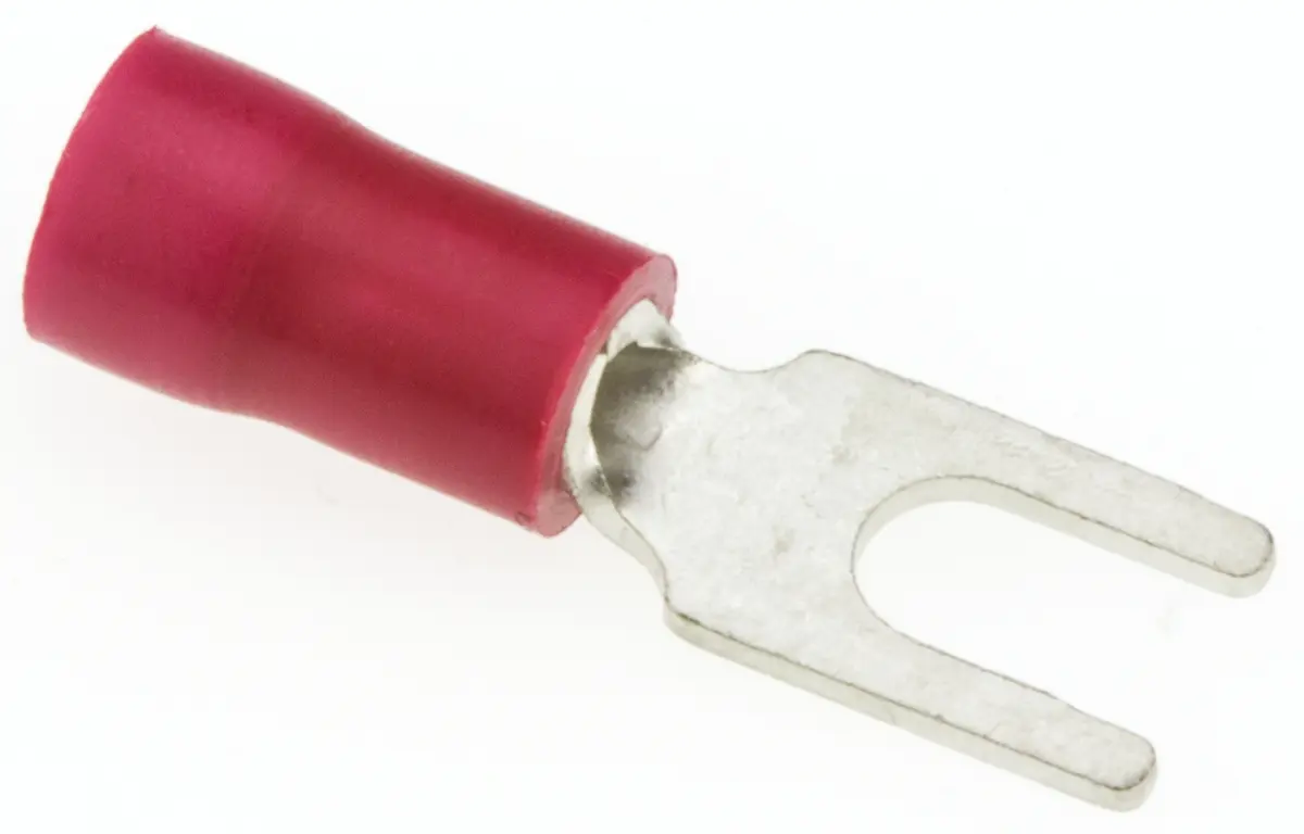Produktfoto 1 von JST Rot Isoliert Gabelkabelschuh B. 5.8 mm, 3 mm Vinyl 22 AWG 16 AWG
