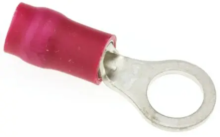 Produktfoto 1 von JST R Ringkabelschuh, Isoliert 22 AWG, Vinyl, Rot, 16 AWG max.AWG, aussen ø 8 mm, innen ø 5.3 mm, 5 mm