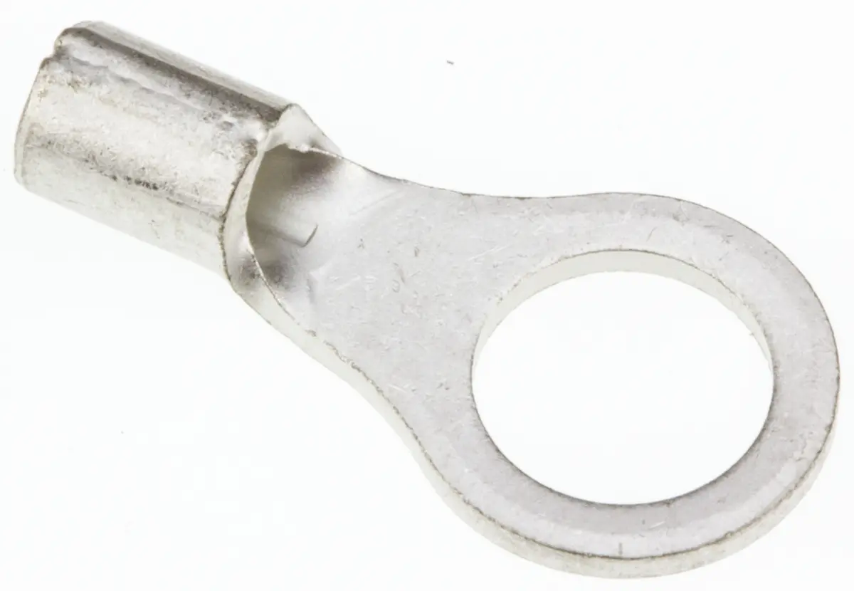 Produktfoto 1 von JST R Ringkabelschuh, Unisoliert 22 AWG, Grau, 16 AWG max.AWG, aussen ø 8 mm, innen ø 5.3 mm, 5 mm