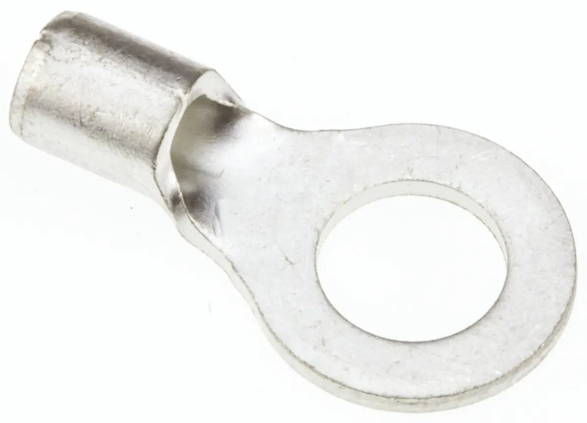 Produktfoto 1 von JST R Ringkabelschuh, Unisoliert 16 AWG, Grau, 14 AWG max.AWG, aussen ø 9.5 mm, innen ø 5.3 mm, 5 mm