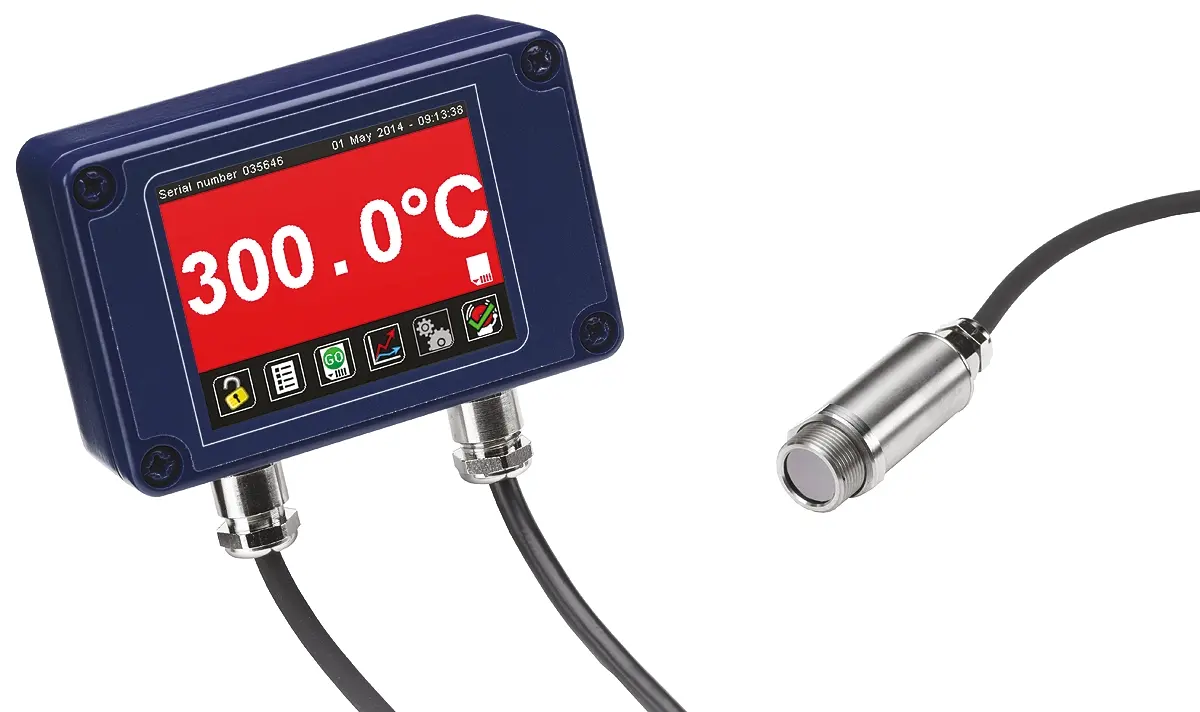 Produktfoto 1 von Calex Infrarot-Temperatursensor, 1 %FS 1 m bis 2000 °C, 450 °C Mit Gewinde, Infrarot