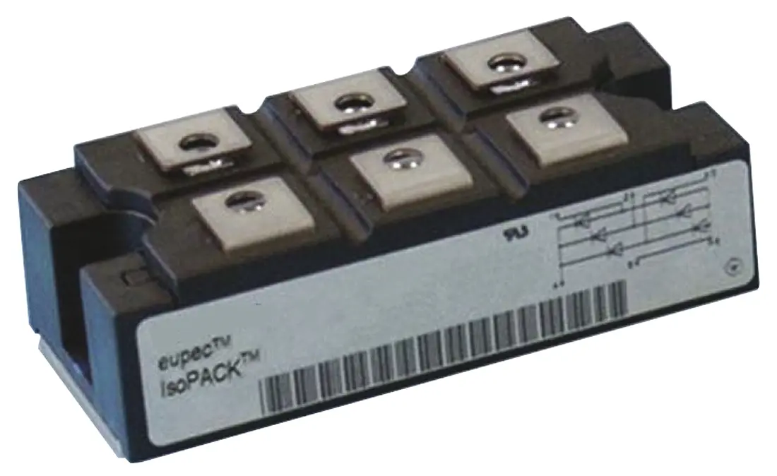 Produktfoto 1 von Infineon Brückengleichrichter-Modul 1600 V 1.2 kA Panel 1.43 V Einfach 6-Pin 5 mA