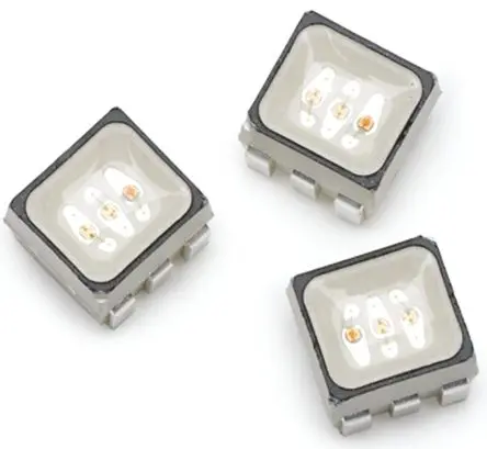 Produktfoto 1 von Broadcom ASMT Oberfläche LED RGB 2.1 V, Cluster 3-LEDs, 120 °, 6-Pin PLCC 6