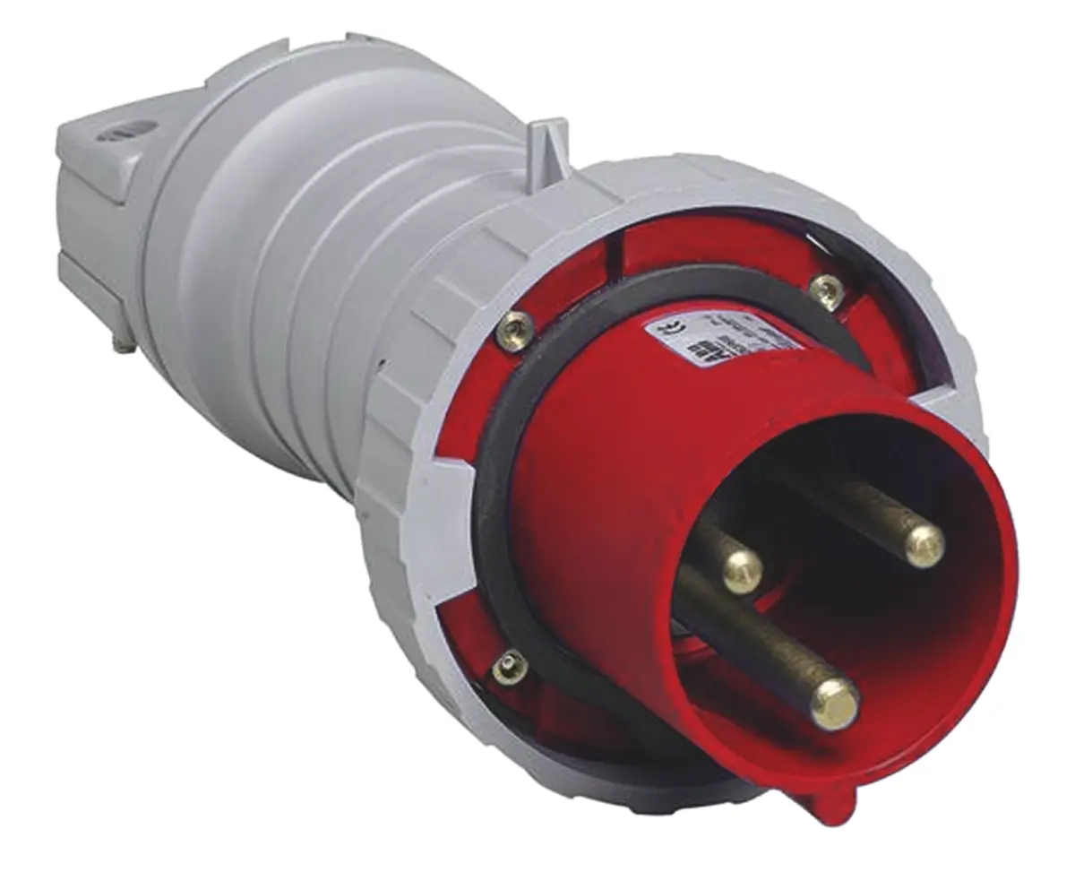 Produktfoto 1 von Amphenol Industrial Tough & Safe Leistungssteckverbinder Rot 3P+PE, 415V, Kabel Gerade IP67 125A