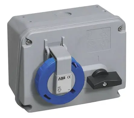 Produktfoto 1 von Amphenol Industrial Critical & Safe CEE Steckvorrichtung Überspannungsschutz, Buchse Blau Horizontal 2+E 6 h 32A, 200V,
