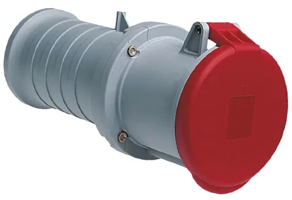 Produktfoto 1 von Amphenol Industrial Easy & Safe Leistungssteckverbinder Rot, 415V 3P+PE / 63A, Kabel IP44