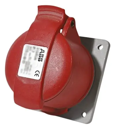 Produktfoto 1 von Amphenol Industrial Easy & Safe Leistungssteckverbinder Rot, 415V 3P+N+PE / 16A, Panel IP44