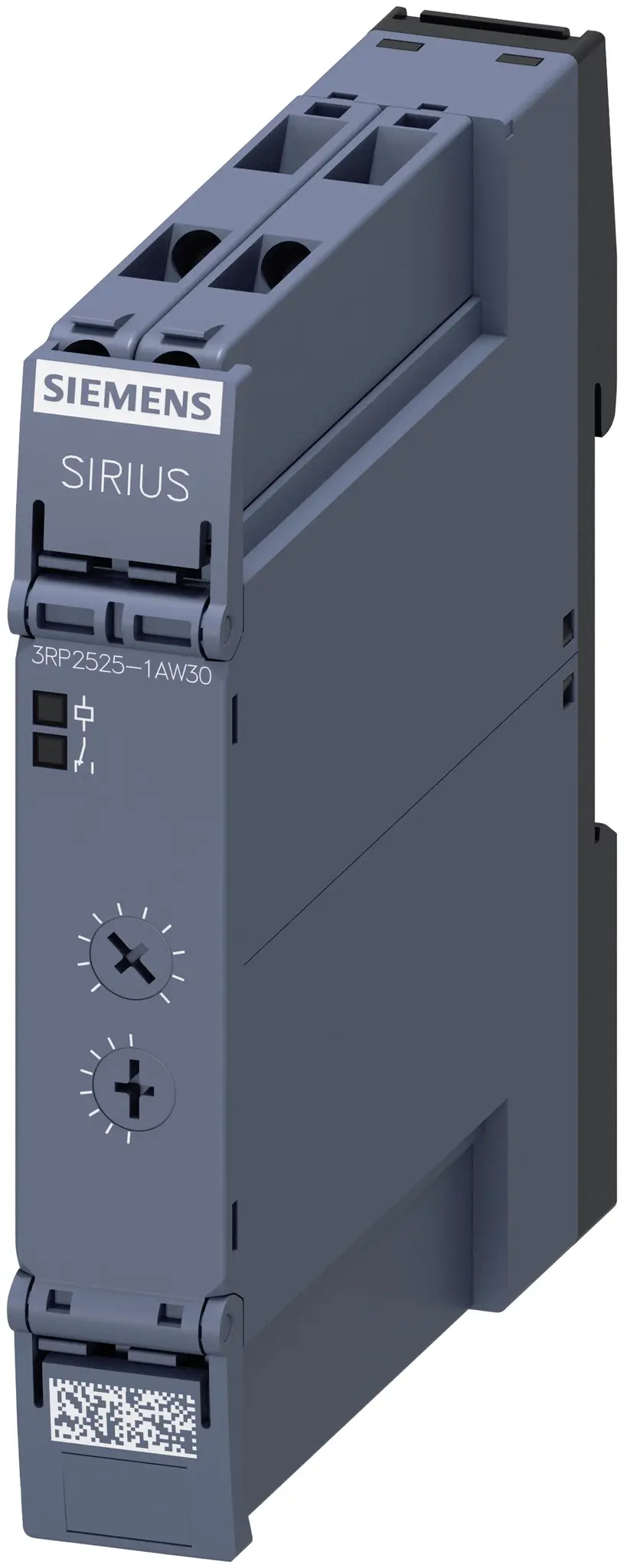 Produktfoto 1 von Siemens 3RP25 Zeitrelais, DIN-Hutschiene 250 V dc 12V ac, 240 V ac, 0.05 s to 100 h, 1 Kont. 1, 1-poliger Umschalter