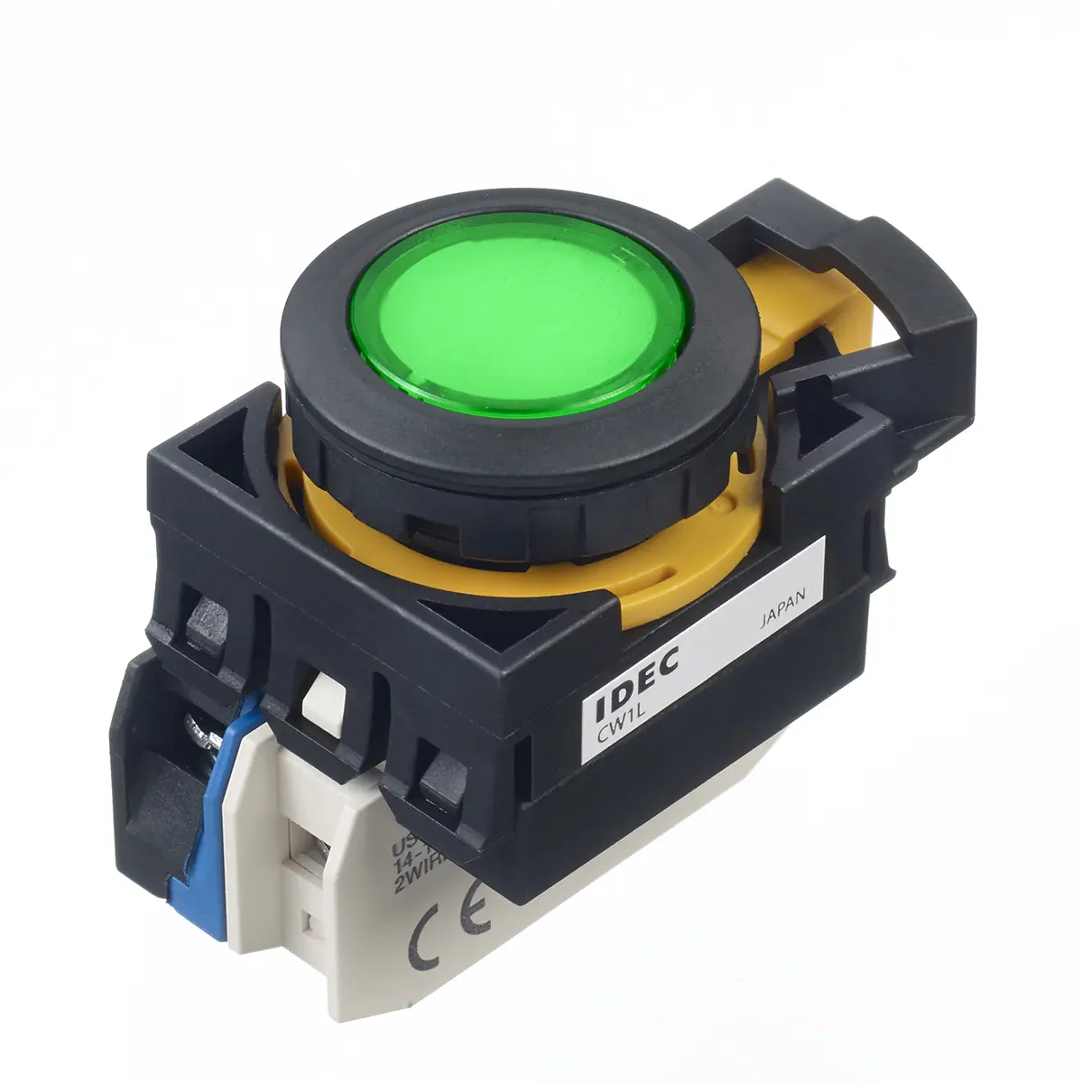 Idec IDEC CW Druckschalter Grün Beleuchtet Tastend Panel Ø 22 mm, 1 Schließer / 10 A, IP40, IP66, IP65, IP20