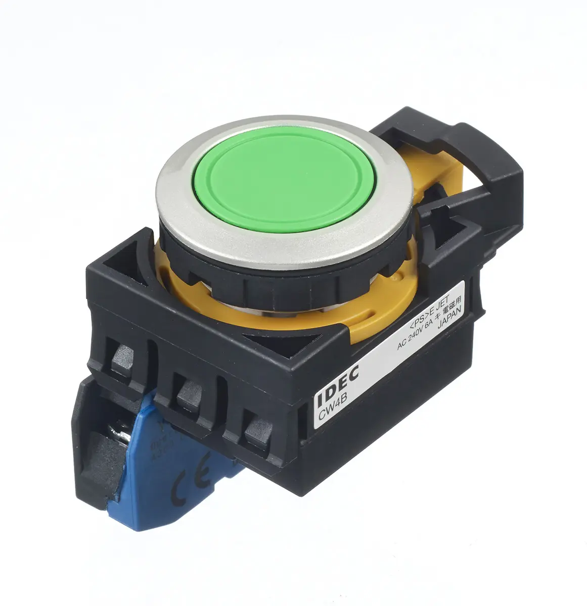 Produktfoto 1 von Idec IDEC CW Druckschalter Tastend Panel Ø 22 mm, SPST / 10 A, IP20, IP65, IP66, IP40
