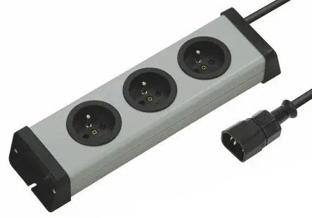 Produktfoto 1 von Ehmann VARIO LINEA Typ E Steckdosenleiste, 3-fach 16A Typ E, 1.5m Kabel, 250V