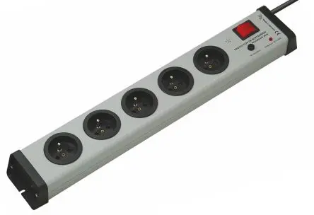 Produktfoto 1 von Ehmann VARIO LINEA Typ E Steckdosenleiste Überspannungsschutz, 5-fach 16A CEE 7/7 Überspannungsschutz, 1.5m Kabel, 250V