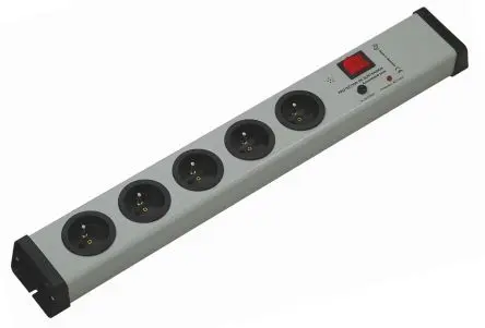 Produktfoto 1 von Ehmann VARIO LINEA Typ E Steckdosenleiste Überspannungsschutz, 5-fach 16A Typ E Überspannungsschutz, 1.5m Kabel, 250V