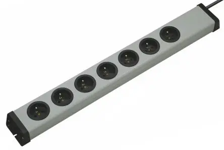 Produktfoto 1 von Ehmann VARIO LINEA Typ E Steckdosenleiste, 7-fach 16A Typ E, 1.5m Kabel, 250V