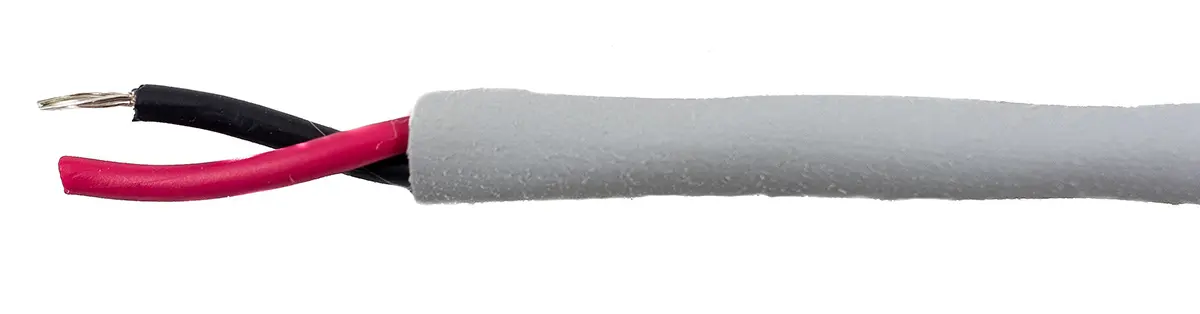 Produktfoto 1 von Alpha Wire ECO Steuerkabel, 2-adrig 0.15mm² 26 AWG Grau Ungeschirmt, 30 m, Modifizierter Polyphenylen-Ether