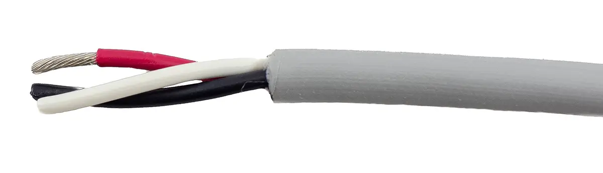 Produktfoto 1 von Alpha Wire ECO Steuerkabel, 3-adrig 0.24mm² 24 AWG Grau Ungeschirmt, 30 m, Modifizierter Polyphenylen-Ether