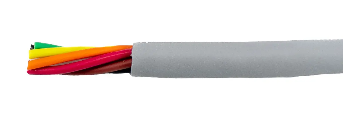 Produktfoto 1 von Alpha Wire ECO Steuerkabel, 6-adrig 0.24mm² 24 AWG Grau Ungeschirmt, 30 m, Modifizierter Polyphenylen-Ether