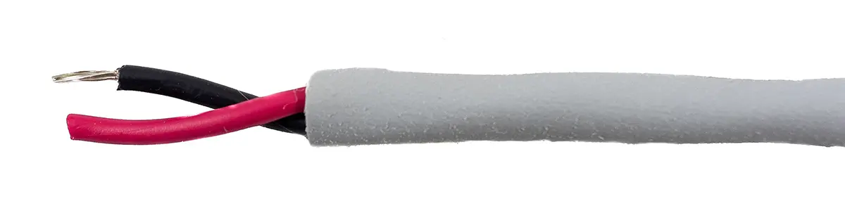 Produktfoto 1 von Alpha Wire ECO Steuerkabel, 2-adrig 0.38mm² 22 AWG Grau Ungeschirmt, 30 m, Modifizierter Polyphenylen-Ether