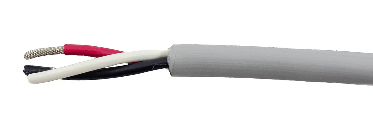 Produktfoto 1 von Alpha Wire ECO Steuerkabel, 3-adrig 0.38mm² 22 AWG Grau Ungeschirmt, 30 m, Modifizierter Polyphenylen-Ether