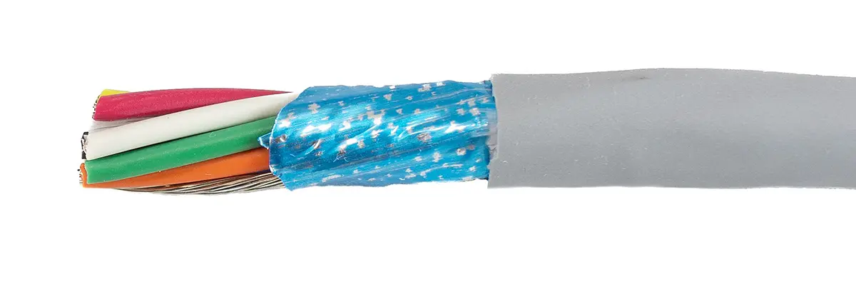 Produktfoto 1 von Alpha Wire ECO Steuerkabel, 8-adrig 0.61mm² 20 AWG Grau Geschirmt, 30 m, Modifizierter Polyphenylen-Ether