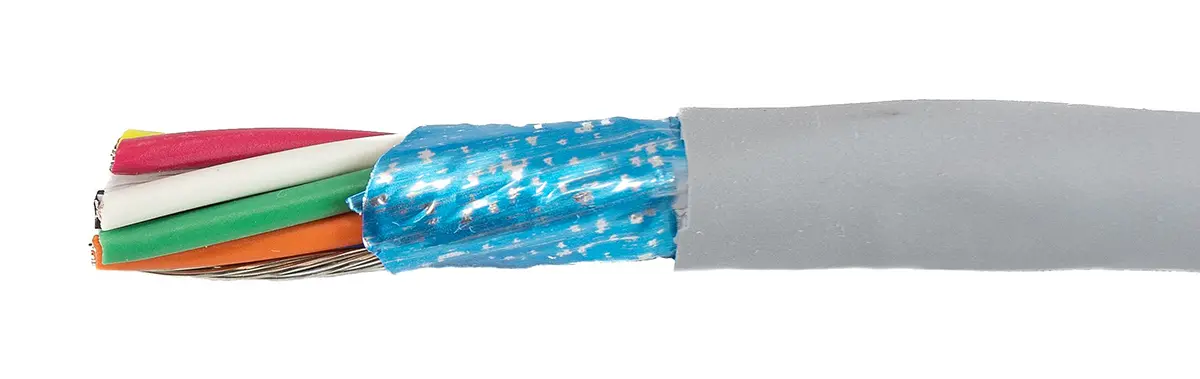 Produktfoto 1 von Alpha Wire ECO Steuerkabel, 8-adrig 0.38mm² 22 AWG Grau Geschirmt, 30 m, Modifizierter Polyphenylen-Ether