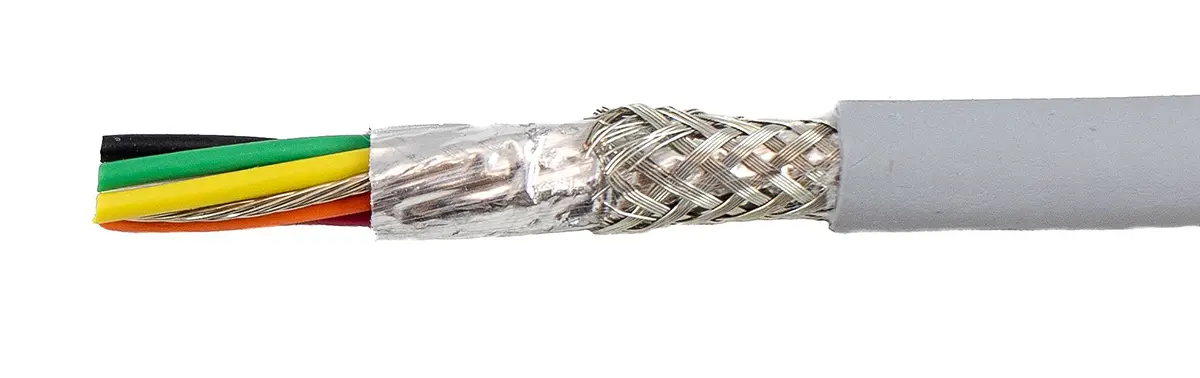 Produktfoto 1 von Alpha Wire ECO Steuerkabel, 6-adrig 0.24mm² 24 AWG Grau Geschirmt, 30 m, Modifizierter Polyphenylen-Ether