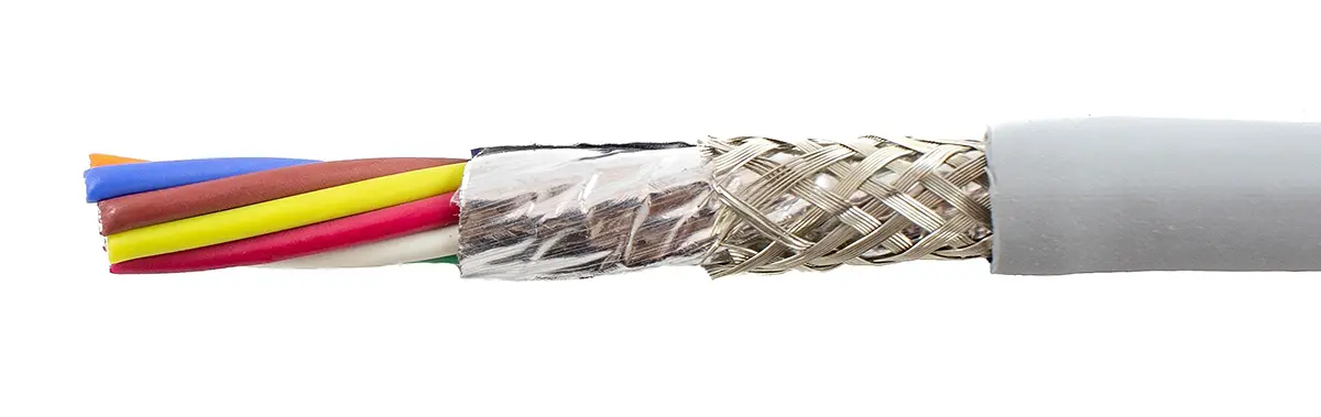 Produktfoto 1 von Alpha Wire ECO Steuerkabel, 8-adrig 0.24mm² 24 AWG Grau Geschirmt, 30 m, Modifizierter Polyphenylen-Ether