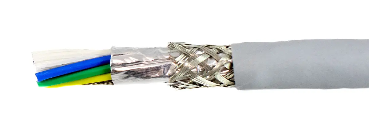 Produktfoto 1 von Alpha Wire ECO Steuerkabel, 10-adrig 0.24mm² 24 AWG Grau Geschirmt, 30 m, Modifizierter Polyphenylen-Ether