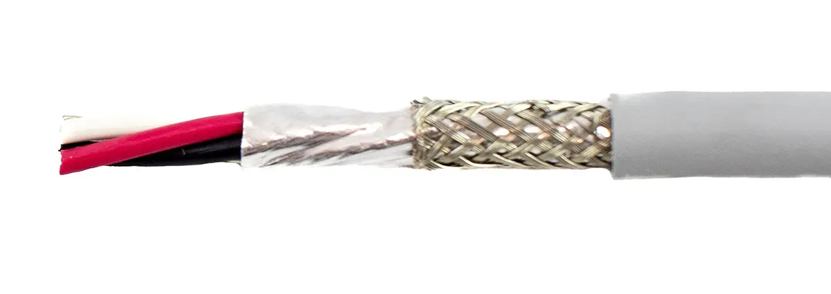 Produktfoto 1 von Alpha Wire ECO Steuerkabel, 3-adrig 0.38mm² 22 AWG Grau Geschirmt, 30 m, Modifizierter Polyphenylen-Ether
