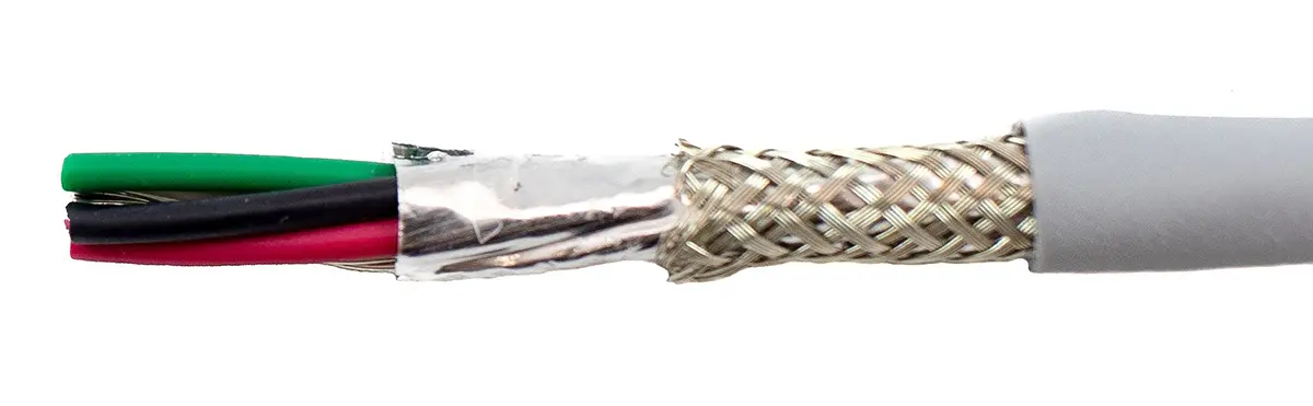 Produktfoto 1 von Alpha Wire ECO Steuerkabel, 4-adrig 0.09mm² 28 AWG Grau Geschirmt, 30 m, Modifizierter Polyphenylen-Ether