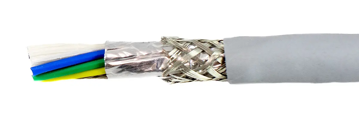 Produktfoto 1 von Alpha Wire ECO Steuerkabel, 10-adrig 0.38mm² 22 AWG Grau Geschirmt, 30 m, Modifizierter Polyphenylen-Ether