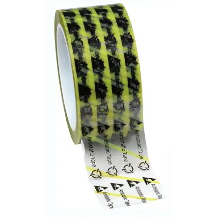 Produktfoto 1 von Desco Europe ESD Klebeband, Klar, Gummi (Basis), Zellulose, Nichtleitend, 65.8 m x 48mm