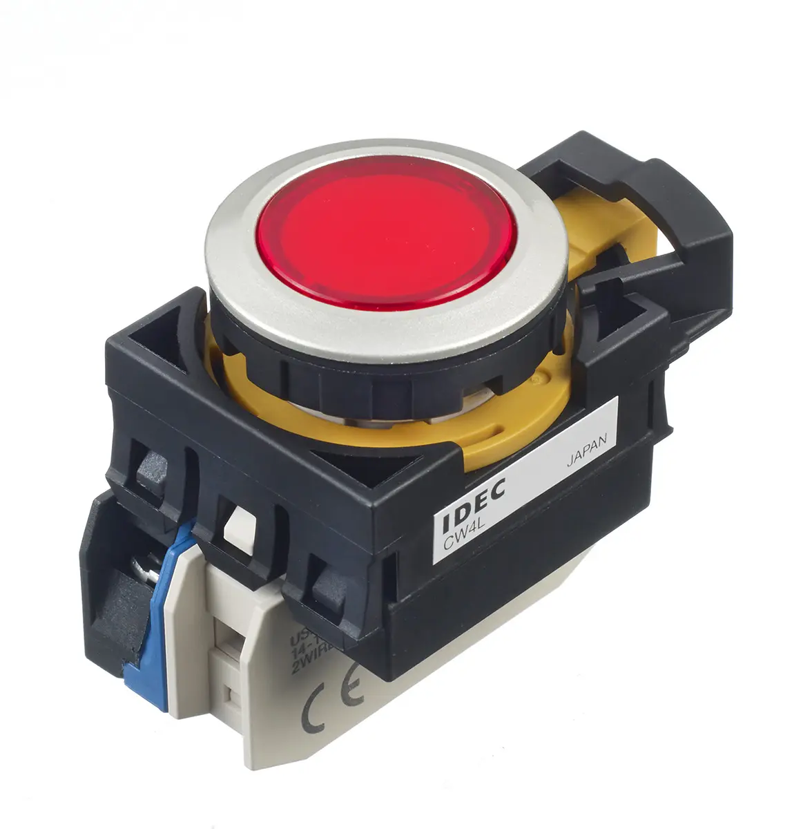 Produktfoto 1 von Idec IDEC CW Druckschalter Rot Beleuchtet Tastend Ø 22 mm / 10 A, IP65