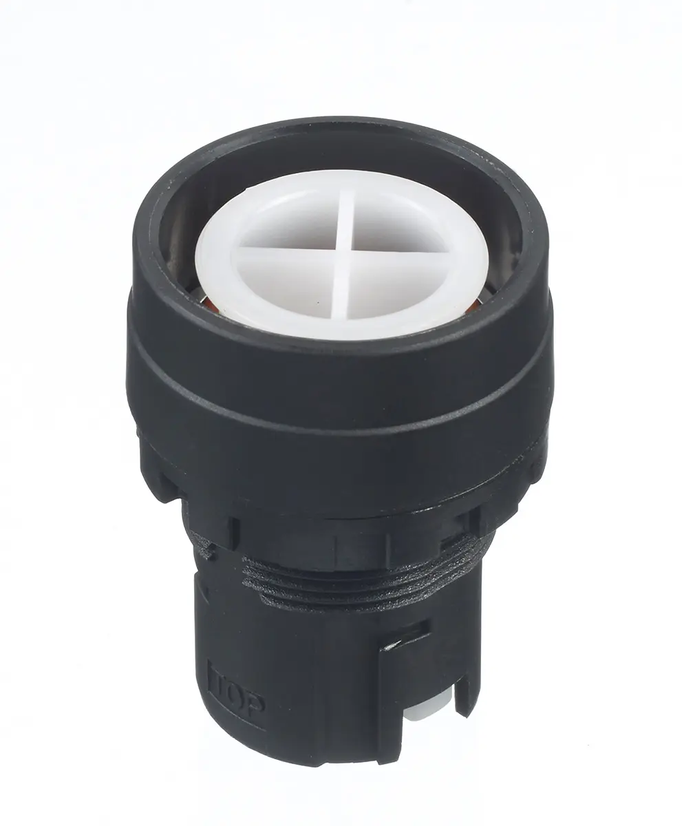 Produktfoto 1 von Idec IDEC HW Drucktastenkopf Ø 22 mm, Schwarz Tastend Rund Rund Kunststoff, IP66
