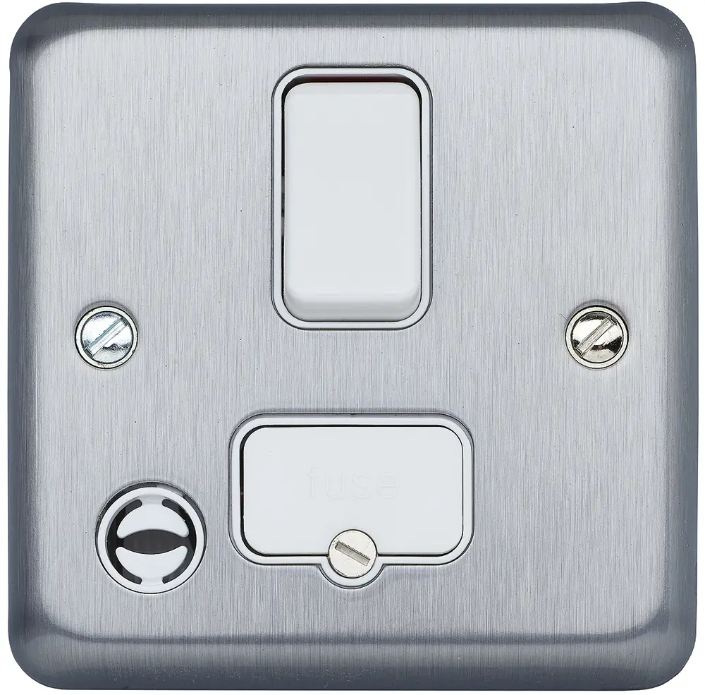 Produktfoto 1 von MK Electric Albany Plus Gesicherte Abzweigdose 1 Ausbrüche mit Schalter 13A BS 1362, BS 1363