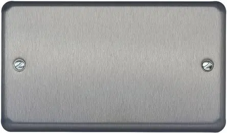 Produktfoto 1 von MK Electric Blindplatte Silber 2 Ausbrüche H. 146 mm B. 86mm