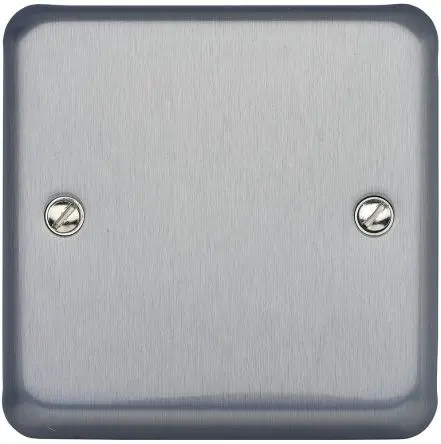 Produktfoto 1 von MK Electric Blindplatte Silber 1 Ausbrüche H. 86 mm B. 86mm