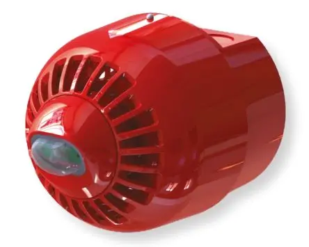 Produktfoto 1 von Klaxon Sonos Pulse LED, Filament/Warnsummer-Licht Schall- und Lichtsignal-Kombination 60V dc Rot IP21, IP65 Decke, Wand