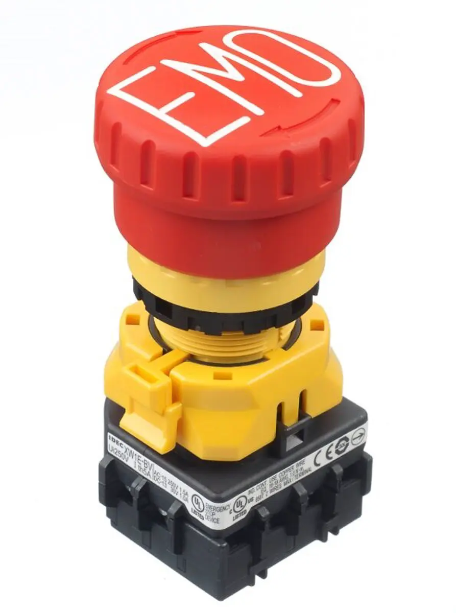Produktfoto 1 von Idec XW1E Not-Aus-Drucktaster, Ø 22 mm, 1 Schließer, 3 Öffner, Rot IP65, x 80.7 mm, Drehfreigabe